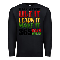 Black black history live it Premium Sweatshirt - FaDigitalArtStudio