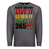 Charcoal Heather black history live it Premium Sweatshirt - FaDigitalArtStudio