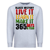 Heather Grey black history live it Premium Sweatshirt - FaDigitalArtStudio