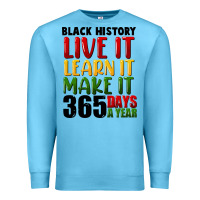 Ocean Blue black history live it Premium Sweatshirt - FaDigitalArtStudio