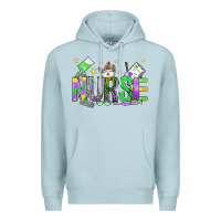 Blue Mist mardi gras nurse Premium Hoodie - OliviaCreatesArt