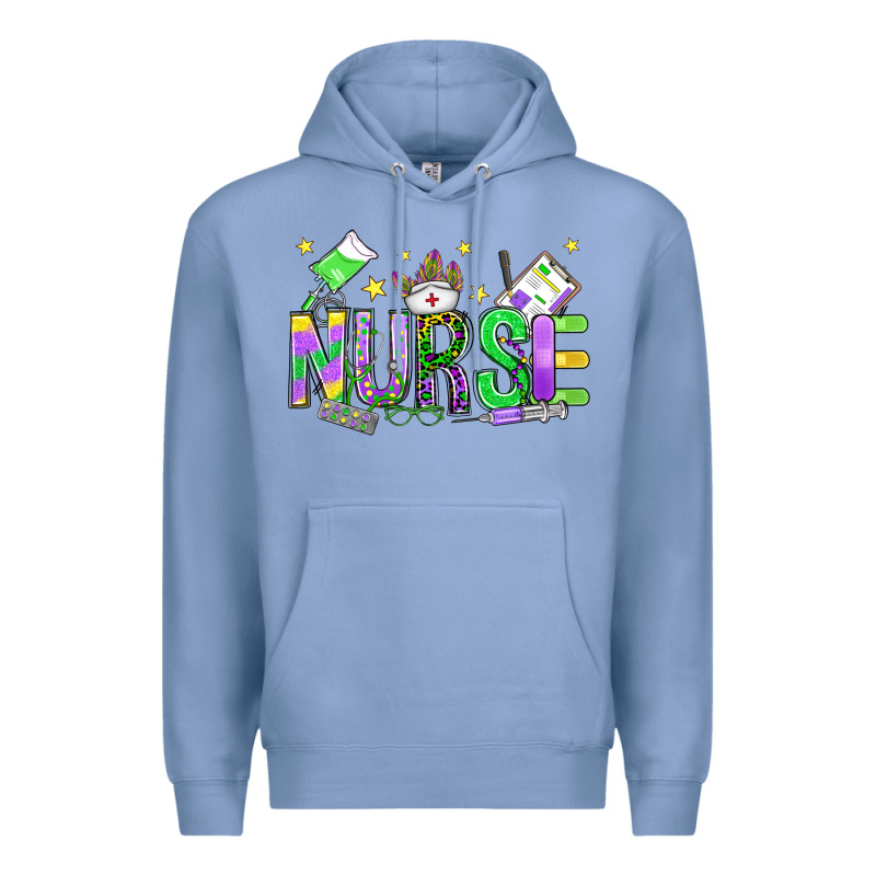 Mardi Gras Nurse Premium Hoodie by OliviaCreatesArt | Teevron