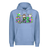 Colony Blue mardi gras nurse Premium Hoodie - OliviaCreatesArt