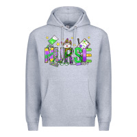 Heather Grey mardi gras nurse Premium Hoodie - OliviaCreatesArt
