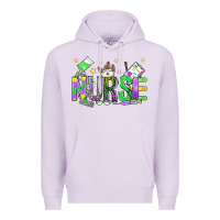 Lilac mardi gras nurse Premium Hoodie - OliviaCreatesArt