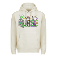 Oatmeal Heather mardi gras nurse Premium Hoodie - OliviaCreatesArt