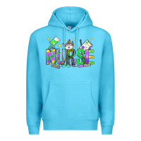 Ocean Blue mardi gras nurse Premium Hoodie - OliviaCreatesArt