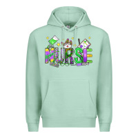Seafoam mardi gras nurse Premium Hoodie - OliviaCreatesArt