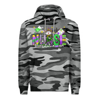 Slate Camo mardi gras nurse Premium Hoodie - OliviaCreatesArt