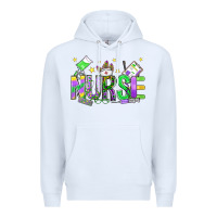 White mardi gras nurse Premium Hoodie - OliviaCreatesArt
