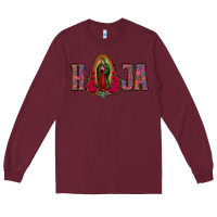 Burgundy Hija Lady of Guadalupe Long Sleeve Tee - Bettercallsaul