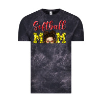 Cloud Black Softball Mom Vintage Tee - BundleAndBundleShop