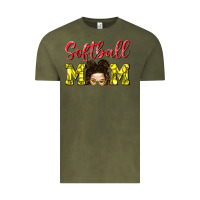 Vintage Olive Softball Mom Vintage Tee - BundleAndBundleShop