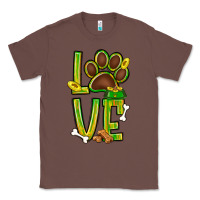 Chestnut Tie dye St. Patrick's Day love dog paw Classic Tee - BundleAndBundleShop