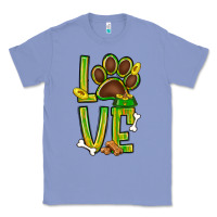 Colony Blue Tie dye St. Patrick's Day love dog paw Classic Tee - BundleAndBundleShop