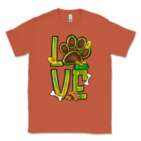 Copper Tie dye St. Patrick's Day love dog paw Classic Tee - BundleAndBundleShop