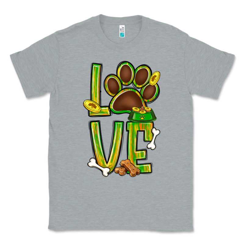 Tie Dye St. Patrick's Day Love Dog Paw Classic Tee by BundleAndBundleShop | Teevron