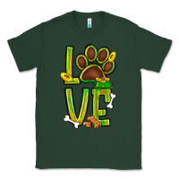 Sports Green Tie dye St. Patrick's Day love dog paw Classic Tee - BundleAndBundleShop