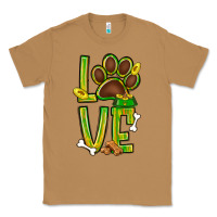 Toasted Coconut Tie dye St. Patrick's Day love dog paw Classic Tee - BundleAndBundleShop