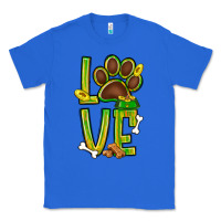 True Royal Tie dye St. Patrick's Day love dog paw Classic Tee - BundleAndBundleShop