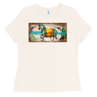 Bone western howdy cowboy horse sunset weapon cactus leopard  license plate Ladies Tee - BarkalooDesign