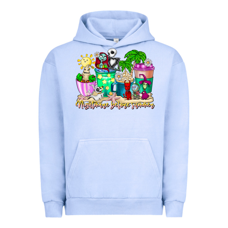 Nightmare Before Summer Coffee Cups Urban Hoodie by CowhideDigitalArt | Teevron
