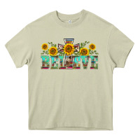Mossy western believe sunflowers flowers Heavy Core Tee - BarkalooDesign