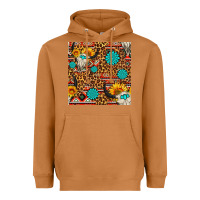 Meerkat western aztec bull skull seamless pattern Heavyweight Hoodie - FaDigitalArtStudio