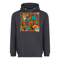 Smoke western aztec bull skull seamless pattern Heavyweight Hoodie - FaDigitalArtStudio