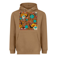 Toasted Coconut western aztec bull skull seamless pattern Heavyweight Hoodie - FaDigitalArtStudio