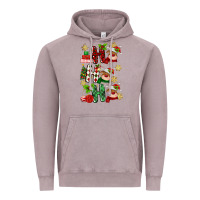 Vintage Zinc ho ho ho reindeer Vintage Hoodie - MaliasSmallBusiness
