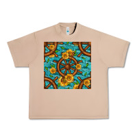 Burro Lake Boat Rudder And Sunflowers Seamless Pattern Urban Heavy Tee - BundleAndBundleShop
