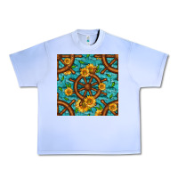 Grape Ice Lake Boat Rudder And Sunflowers Seamless Pattern Urban Heavy Tee - BundleAndBundleShop