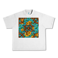 Lake Boat Rudder And Sunflowers Seamless Pattern Urban Heavy Tee | Teevron
