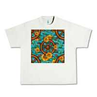 Pistachio Lake Boat Rudder And Sunflowers Seamless Pattern Urban Heavy Tee - BundleAndBundleShop