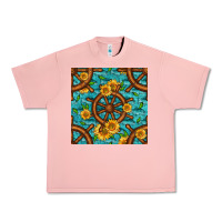 Salmon Lake Boat Rudder And Sunflowers Seamless Pattern Urban Heavy Tee - BundleAndBundleShop