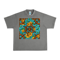Tornado Lake Boat Rudder And Sunflowers Seamless Pattern Urban Heavy Tee - BundleAndBundleShop