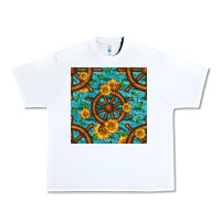 White Lake Boat Rudder And Sunflowers Seamless Pattern Urban Heavy Tee - BundleAndBundleShop