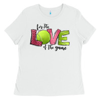 White for the love of the game tennis Ladies Tee - Jasminsmagicworld