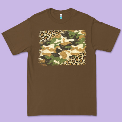 Leopard Camo Pattern Background Premium Tee Designed By Jasminsmagicworld