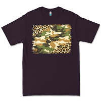 Plum leopard camo pattern background Premium Tee - Jasminsmagicworld