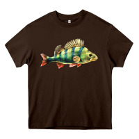 Chocolate Brown Perch Fish Heavy Core Tee - LillyAllenDesigns