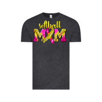 Vintage Black Softball Mom Breast Cancer Vintage Tee - BundleAndBundleShop