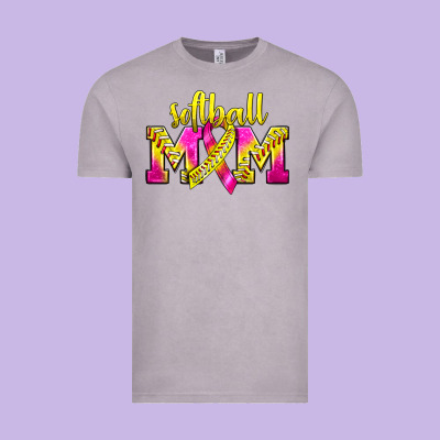 Softball Mom Breast Cancer Vintage Tee Designed By Bundleandbundleshop