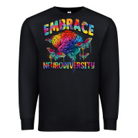 Black Embrace neurodiversity Autism Premium Sweatshirt - FaDigitalArtStudio