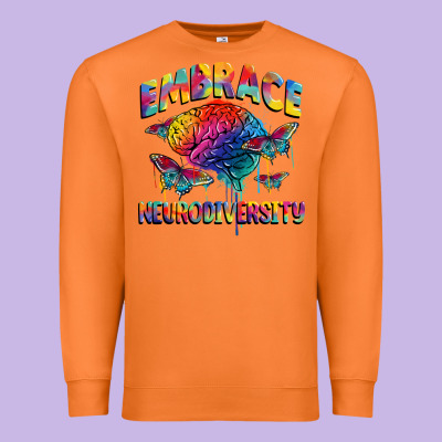 Embrace Neurodiversity Autism Premium Sweatshirt Designed By Fadigitalartstudio
