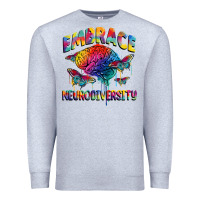 Heather Grey Embrace neurodiversity Autism Premium Sweatshirt - FaDigitalArtStudio