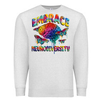 Oatmeal Heather Embrace neurodiversity Autism Premium Sweatshirt - FaDigitalArtStudio