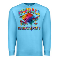 Ocean Blue Embrace neurodiversity Autism Premium Sweatshirt - FaDigitalArtStudio