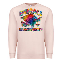 Pale Pink Embrace neurodiversity Autism Premium Sweatshirt - FaDigitalArtStudio